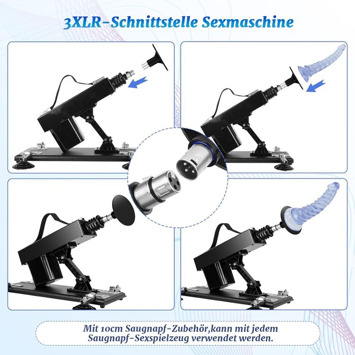 Автоматичний секс-автомат з функцією стимуляції для жінок та чоловіків, регульований вібратор з реалістичними насадками-дильдо та мастубатором, чоловічий секс-автомат з анальним дильдо для сексуальних іграшок