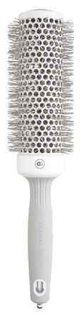 Професійна кругла щітка для укладки волосся Olivia Garden Expert Blowout Speed, 45 мм, біло-сіра