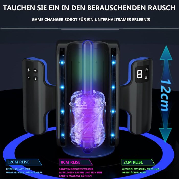 Електричний мастурбатор з двома ручками для чоловіків - 9 режимів, Solo Taschenmuschi Sex Spielzeug