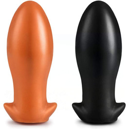 Анальний плаг ChicLSQ з силікону, великий, для масажу простати, стимуляції ануса, чорний, L