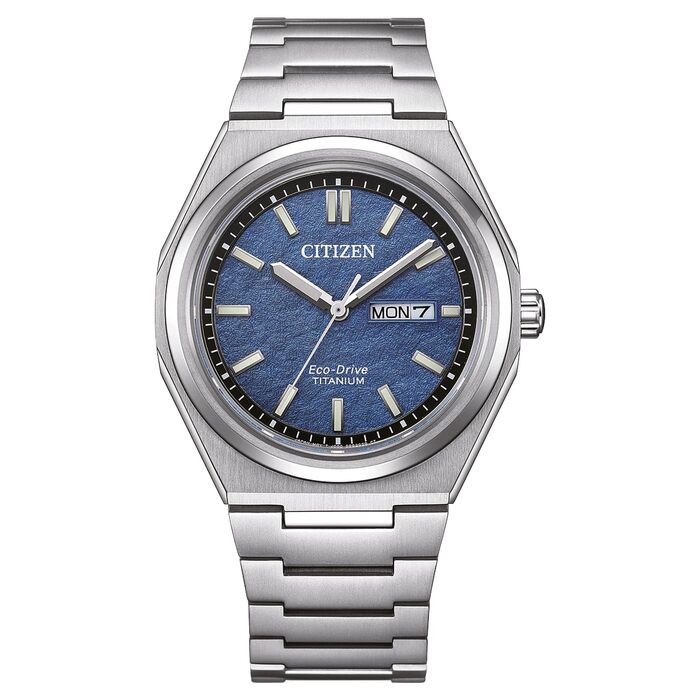 Чоловічий годинник Citizen Analog Quarz 32028114 синій, діаметр 39.5 мм