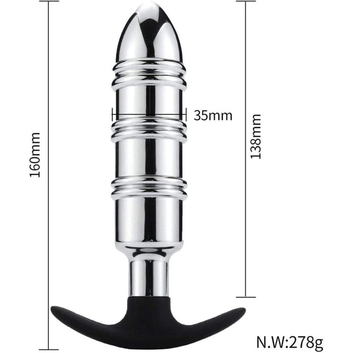 Анальний дildo з нержавіючої сталі для чоловіків та жінок - іграшки для БДСМ та анального сексу