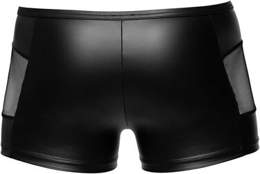 Чоловічі боксери Orion з фронтальним ґудзиком, сіткою та ефектом латексу, чорні (M)