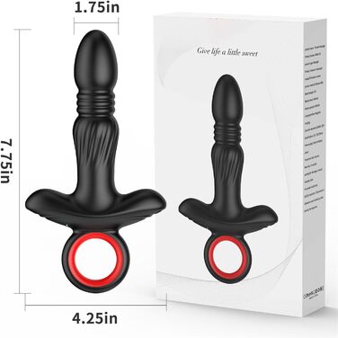 Вібратор для анусу для чоловіків, іграшка для сексу, анальний плагін з пультом дистанційного керування, 9 режимів вібрації, чорний