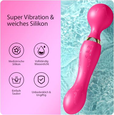 Вібратор дилда для жінок, G-точка, стимуляція клітора, 8 режимів, рожевий колір