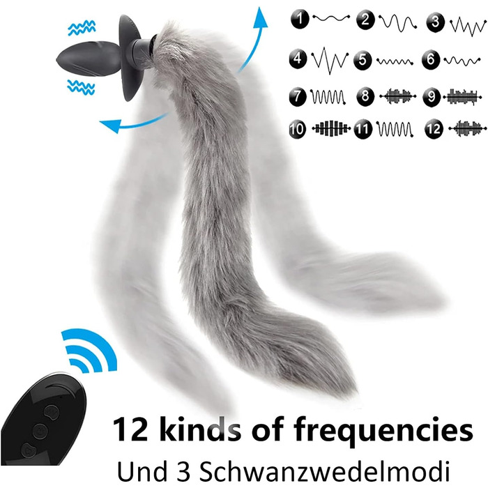 Анальні вібратори ChicLSQ з пультом дистанційного керування – силіконовий анальний плагін з пульта та вібрації, косплей, для жінок та чоловіків, розширювач ануса, чорний
