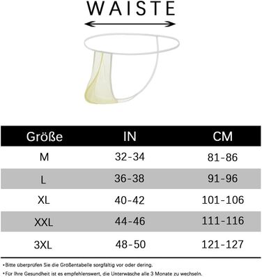 BIATWOWR Прозорі труси для чоловіків - сексуальна білизна з G-строки (жовтий, L)