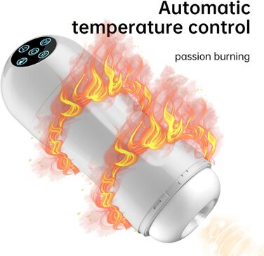 Електричний масажер для чоловіків з 4 режимами всмоктування та нагріванням, 6 перистальтичних режимів, автоматичний секс-іграшка для чоловіків