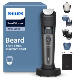 Тример для бороди Philips Bartschneider 7000 серії BT7670/15: самозаточувальні металеві леза, 40 налаштувань довжини, технологія BeardSense, водонепроникний, з зарядним пристроєм