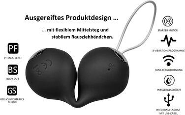 Vibratorei Lustfactor PEARLZ DeLuxe: Бездротовий вібратор із пультом керування для жіночої стимуляції | Зілікон, перезаряджається