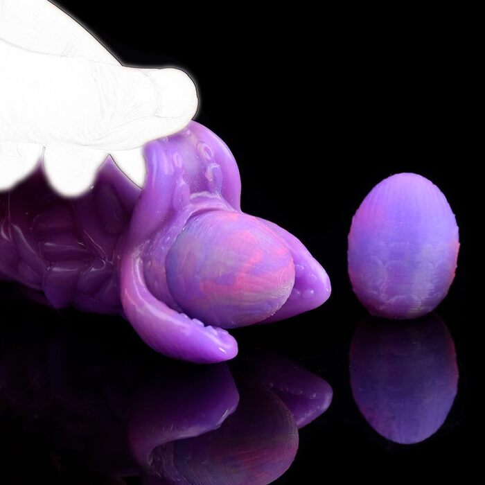 Світлодіодний інопланетний яйцеклад-дилда з п'ятьма світлодіодними яйцями, пневматичний фантазійний дилда для стимуляції G-точки, секс-іграшка для жінок та чоловіків, анальний плагін-дилда