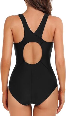 Чарo Даен купальник спортивний, чорний, для фігури, з широкими бретелями (M)