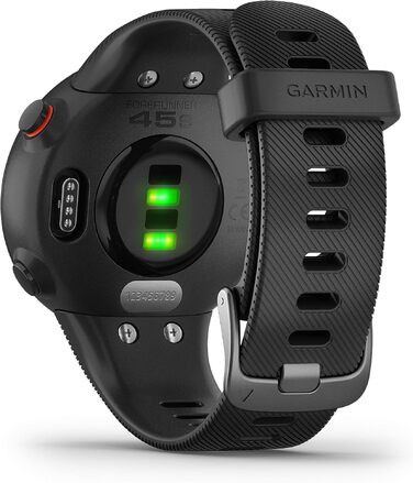 Спортивний GPS-годинник Garmin Forerunner 45 для бігу з вимірюванням пульсу та планами тренувань, чорний, Small