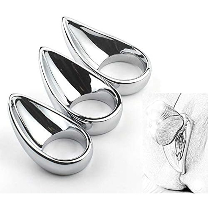 Кольця для пениса Jinqian EINZIGARTIGE Form - набір для чоловіків, сталь, розмір 40 мм