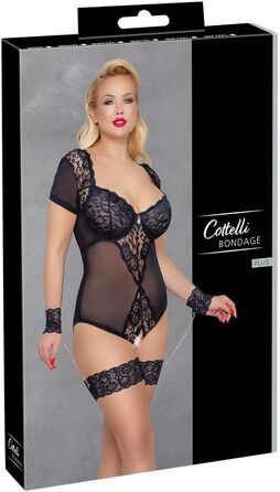 Корсет для бондейджу Cottelli Bondage Body (Чорний, 95D/2XL)