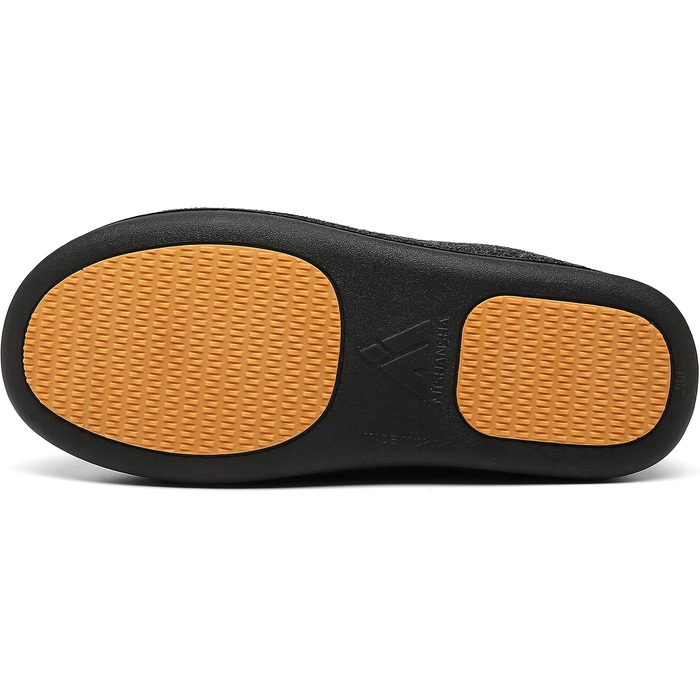 Чоловічі зимові теплі капці Mishansha з ефектом пам'яті (Memory Foam), плюшеві домашні тапочки, чорні, розмір 42 EU