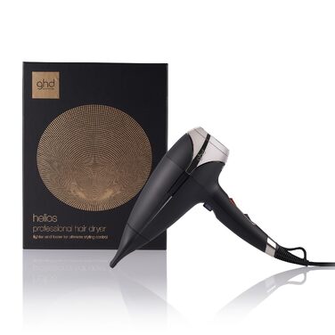 Професійний фен для волосся ghd Helios: швидке сушіння, низький рівень шуму, легка вага, чорний колір, для ідеального стайлінгу та blow-out