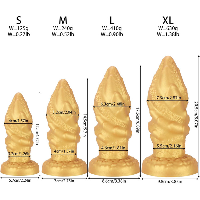 Анальний дildo Jomyu Riesen з конічною голівкою, великий розмір (XL), для чоловіків та жінок, масаж G-точки та простати, з присоскою