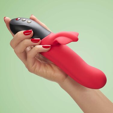 Пльорізуючий вібратор Kролик FUN FACTORY BI STRONIC FUSION (Індійський червоний) – вібратор для жінок з функцією імпульсу, пульсації та вібрації, виготовлений з безпечного медичного силікону