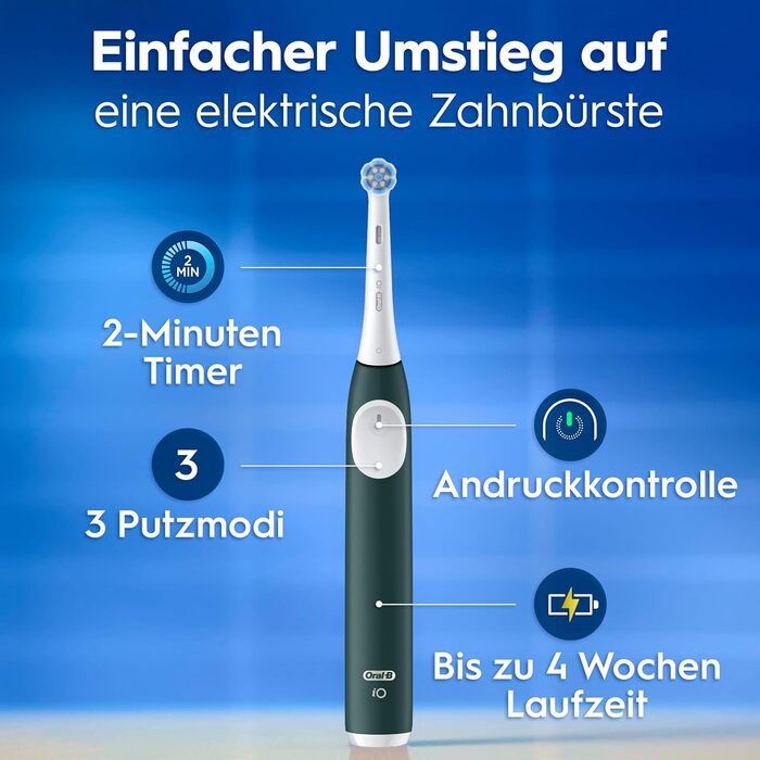 Електрична зубна щітка Oral-B iO Series 2, рожева, 3 режими чищення, з дорожнім футляром та 1 додатковою насадкою