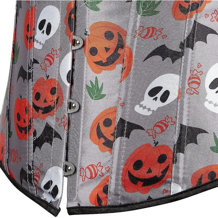 Жіночий корсет ADELCE з квітковим принтом, сірий, 4XL, вінтажний стиль, для створення сексуального образу