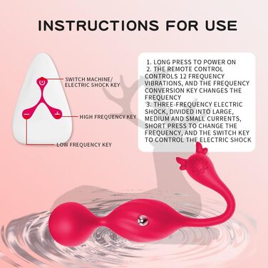 Електричний масажер для вагіни з силікону з пультом дистанційного керування, 12 режимів вібрації, тренувальний пристрій для жінок