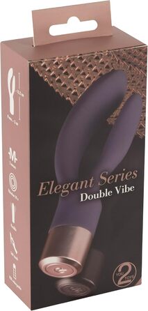 You2Toys Elegant Vibrator Double Vibe - вібратор Double Vibe Elegant від You2Toys, двофазний вібратор для жінок та пар, 10 режимів вібрації, фіолетовий/рожеве золото
