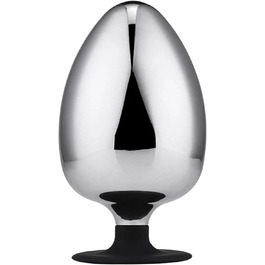 Анальний плаг GeRRiT з нержавіючої сталі, еліптичної форми, для масажу простати та стимуляції, унісекс (S)