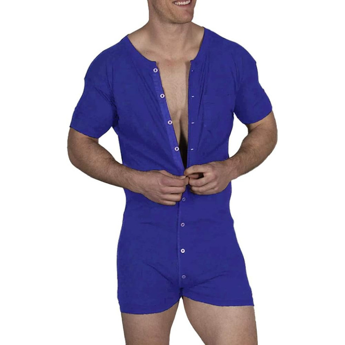 Чоловіча спідня білизна Usle Alive - боді з бретелями, футболка-гуч, блакитний (XXL), бавовна