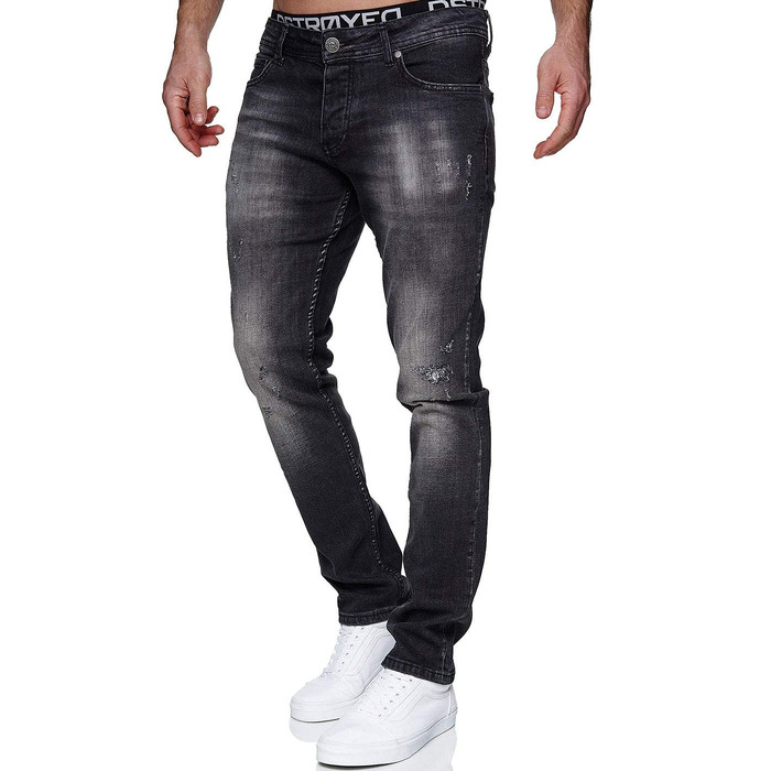 Чоловічі джинси MERISH Slim Fit з еластичного деніму, модель 1507, антрацит (42W / 34L)