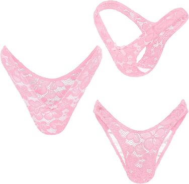 Танга LittleForBig Uniex Hipter lip Meh Blume для трансгендерів (Рожевий, 4XL)