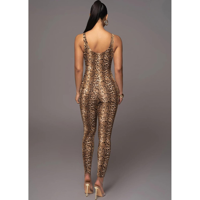 Комбінезон жіночий HKWZYY з леопардовим принтом (M, принт 'Змія')