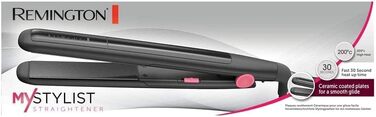 Випрямляч для волосся Remington My Stylist S1A100 з керамічним покриттям, чорно-рожевий