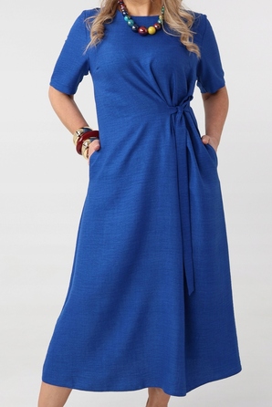 Трикотажна сукня міді для офісу FEMIMODA, розмір 42