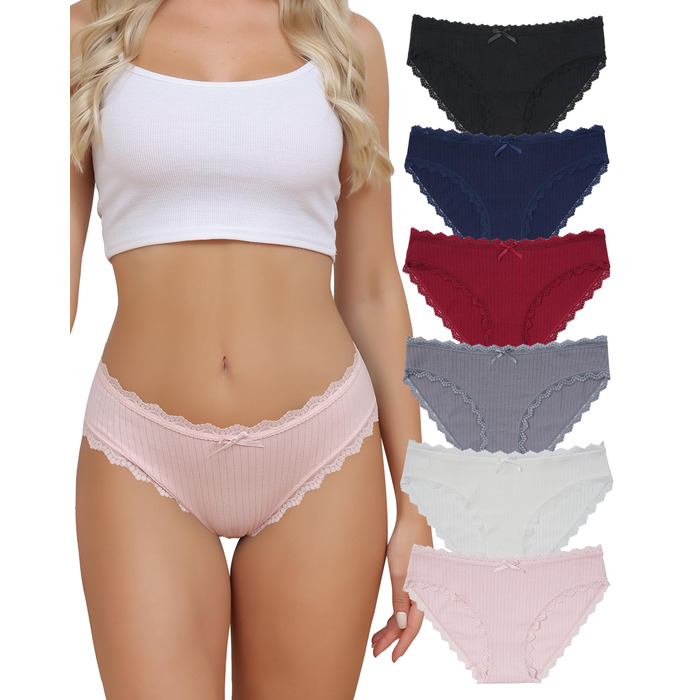 Жіноча бавовняна білизна Levao: комплект трусиків-сліпів, бра-хіпстерів, 6 кольорів, S-XXL