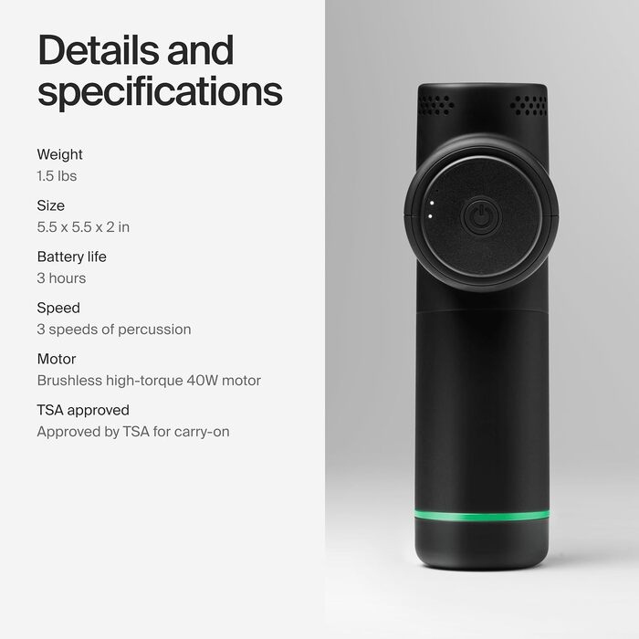 Перкусійний масажер Hyperice Hypervolt Go 2 для глибокого масажу тканин, чорний