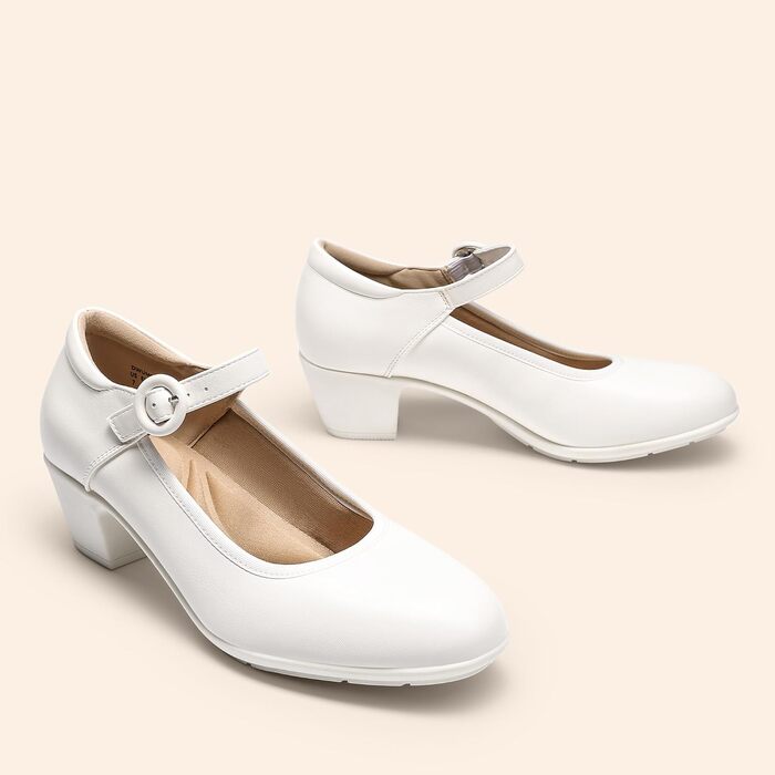 Жіночі туфлі-човники Dream Pairs із закритим носком, білі, розмір 38.5 EU