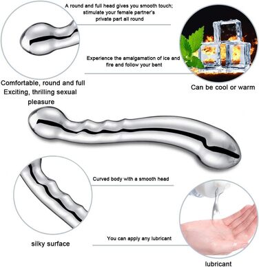 Анальний плаг Doppelkopf з металу, стимулятор G-точки, для чоловіків та жінок, 680г, 1 шт.