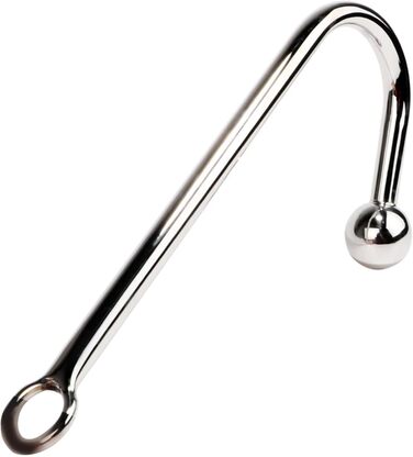 Анальний плаг-кулька 30 мм з металевим гачком для дорослих. Іграшки для БДСМ.