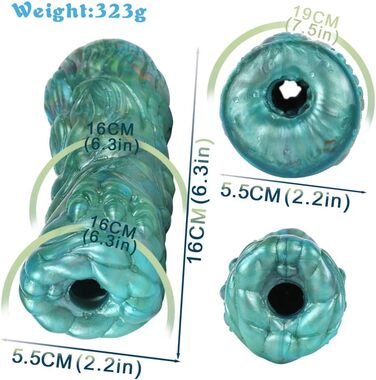 Іграшка для чоловіків Jixaxe Alien Monster - реалістична мастубаційна іграшка з вагінальним та анальним отвором, компактна, 3D, для соло