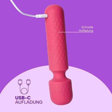 Вібратор жіночий MySecretCase Magic Wand з 4 насадками для стимуляції клітора та G-точки, 10 режимів, водонепроникний IPX6, USB-зарядка