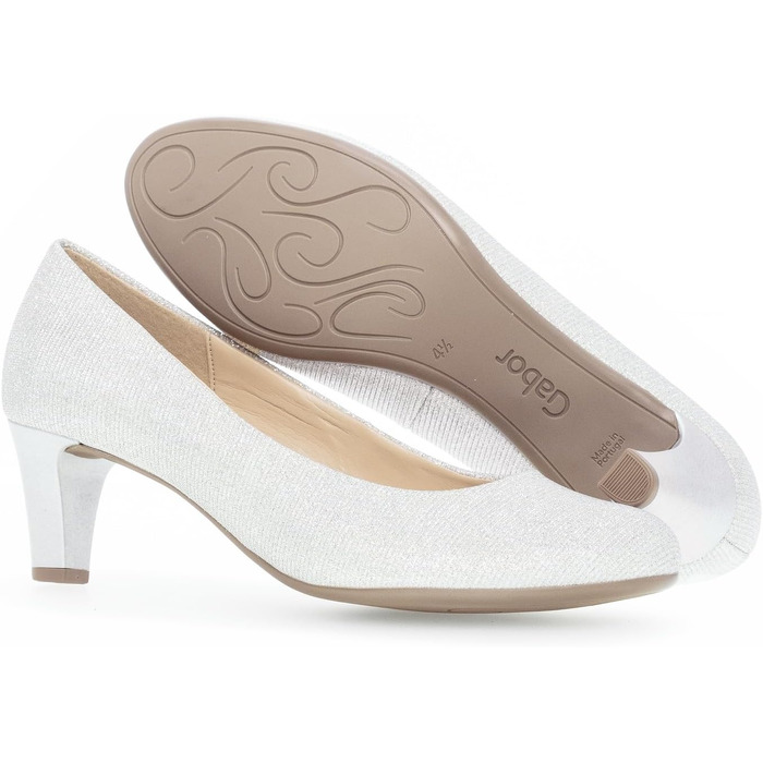 Жіночі туфлі-човники Gabor Fashion-41.400, сріблясті, розмір 39 EU