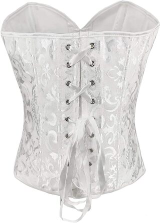 Жіноче корсетне бюстгальтер PAUSUNA з квітковим принтом, шнуруванням, баскським стилем, для формування силуету, білий, 34 розмір