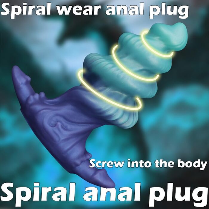 Анальний плагін Jixaxe з різьбою, великий дildo, м'який силікон, стимулятор G-точки, масаж простати, тренажер, SM-іграшка для початківців (L)