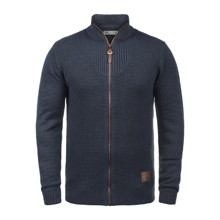 Чоловіча куртка-пуловер на блискавці Solid SDTristian, колір Insignia Blue Melange, розмір XXL