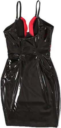 Жіноча сукня з латексу чорного кольору, облягаюча, для вечірок та сцени, розмір XXL