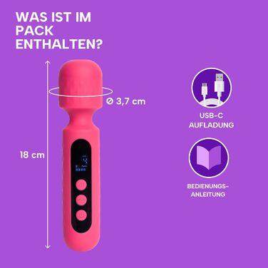 Вібратор жіночий MySecretCase Magic Wand з 4 насадками для стимуляції клітора та G-точки, 10 режимів, водонепроникний IPX6, USB-зарядка