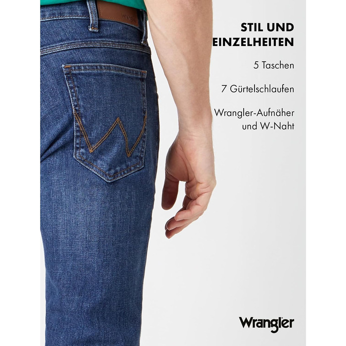 Чоловічі джинси Wrangler Regular Fit Regular - середня посадка, темно-сірі (Dark Stone), W36 L36