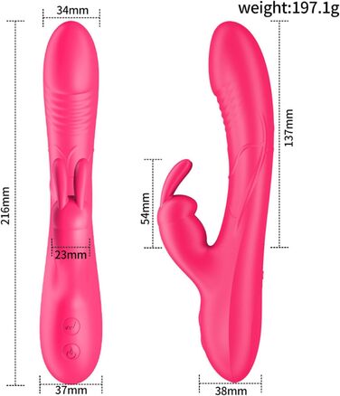 Вібратор G-Punkt для жінок, кролик, 10 режимів вібрації, рожевий