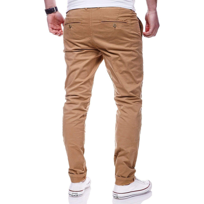 Чоловічі штани чинос Rello & Reese Basic Stretch Regular Slim-Fit, бежеві, C-3001 (32W / 32L)